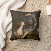 ラミアと兵士(ジョン・ウィリアム・ウォーターハウス) クッション (ブランケット)