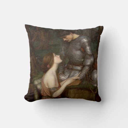 ラミアと兵士(ジョン・ウィリアム・ウォーターハウス) クッション (正面)