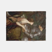 ラミアと兵士(ジョン・ウィリアム・ウォーターハウス) フリースブランケット (正面(横))