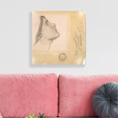 「ラミア」の勉強、c.1904-05(鉛筆オン紙) キャンバスプリント (インサイチュ (リビング))