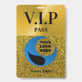 ラミネート加工のカスタムVIPパス+ランヤード バッジ (正面)