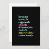 ラミネート推進 カフェイン摂取 教育する 招待状 (正面/裏面)