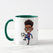 ラミンパーソナライズされたヤマールサッカーファンコーヒーマグ