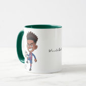 ラミンパーソナライズされたヤマールサッカーファンコーヒーマグ マグカップ (正面左)