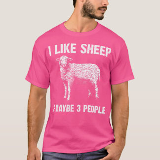 ラムおもしろい飼主家畜用羊 Tシャツ