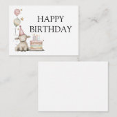 ラムお洒落誕生祝い誕生日 ノートカード (正面/裏面)