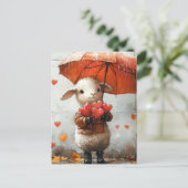 ラムとハートと傘 ポストカード (スタンド正面)