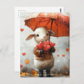 ラムとハートと傘 ポストカード (正面/裏面)