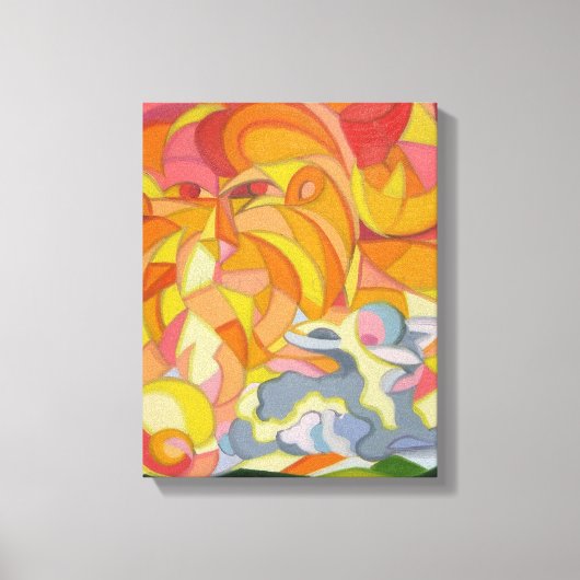 ラムとライオンのキャンバスのプリント。 キャンバスプリント (正面)