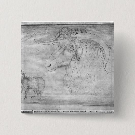 ラムのラムそして頭部 缶バッジ (正面)