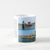 ラムの島の灯台、Boothbay港のメインのマグ コーヒーマグカップ (中央)