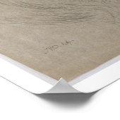 ラムの頭の勉強（黒、サンギン、白） ポスター (角)