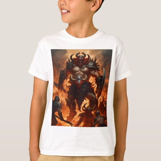 ラムの頭を持つモンスター戦士2 Tシャツ (正面)