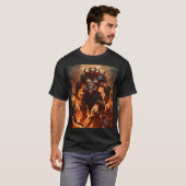 ラムの頭を持つモンスター戦士2 Tシャツ (正面フル)