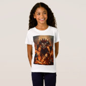 ラムの頭を持つモンスター戦士2 Tシャツ (正面フル)