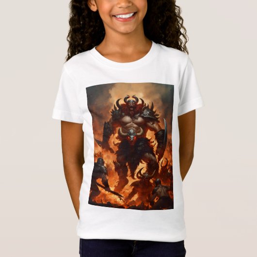 ラムの頭を持つモンスター戦士2 Tシャツ (正面)