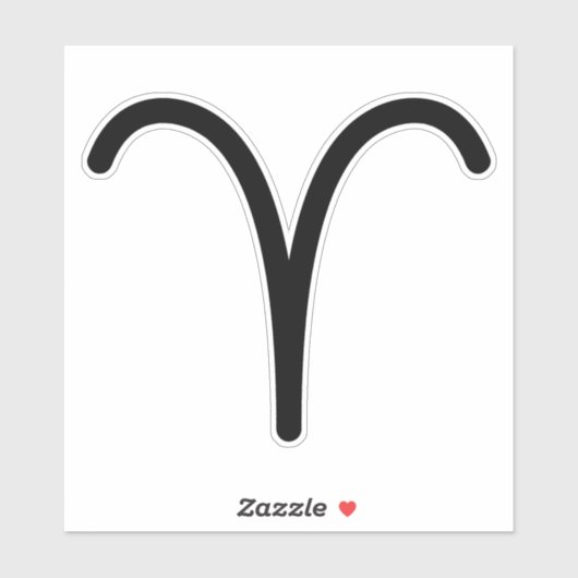 ラムの黒いシンボル占星術のの消火サインを表示 シール (シート)