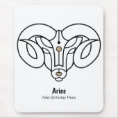 ラムの黒い金ゴールドをパーソナライズ マウスパッド (正面)