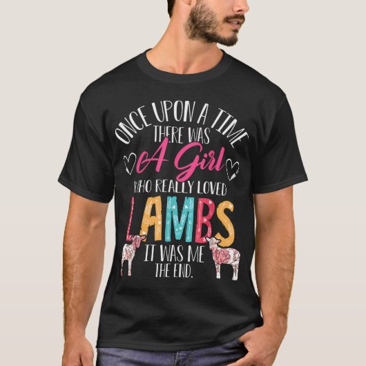 ラムや羊が大好きな女の子 Tシャツ (正面)