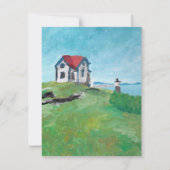 ラムアイランドライトハウスメイングリーティングカード カード (正面)