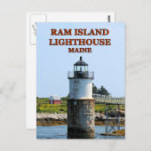 ラムアイランドライトハウスメインポストカード ポストカード (正面/裏面)