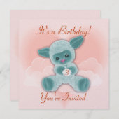 ラムアンドクラウドチャイルド誕生日招待状 招待状 (正面/裏面)