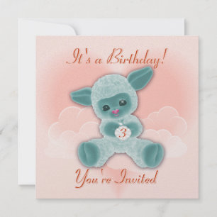 ラムアンドクラウドチャイルド誕生日招待状 招待状