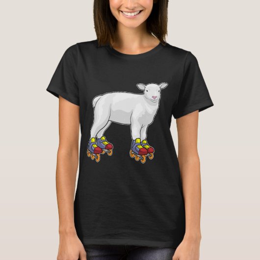 ラムインラインスケートで滑るローラースケート Tシャツ (正面)