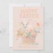 ラムイースターバスケットピーチピンクフローラ シーズンカード (正面)