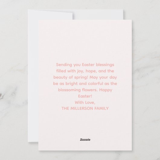 ラムイースターバスケットピーチピンクフローラ シーズンカード (裏面)