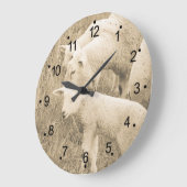 ラムエウヒツファーム動物 ラージ壁時計 (傾斜)