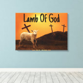 ラムオブゴッドビブリッククロスキャンバスウォールアート キャンバスプリント (インサイチュ (ウッドフロア))