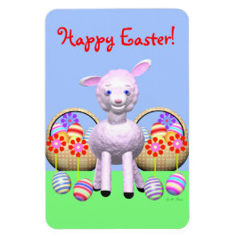 ラムキャラクターとイースターバスケット マグネット