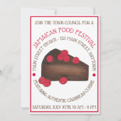 ラムケーキジャマイカカリブのフードフェスティバル 招待状 (正面)