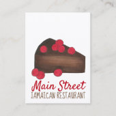 ラムケーキジャマイカカリブのフードレストランシェフ 名刺 (正面)