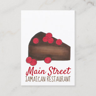 ラムケーキジャマイカカリブのフードレストランシェフ 名刺