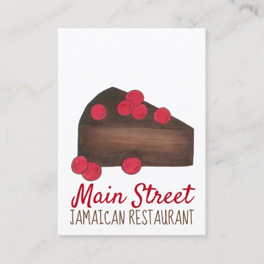 ラムケーキジャマイカカリブのフードレストランシェフ 名刺 (正面)