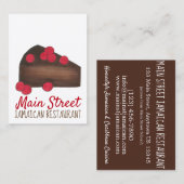 ラムケーキジャマイカカリブのフードレストランシェフ 名刺 (正面/裏面)