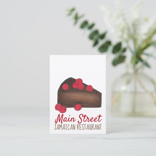 ラムケーキジャマイカカリブのフードレストランシェフ 名刺 (スタンド正面)