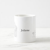 ラムシープキュートシープマムベビーマグカスタムアートマグ コーヒーマグカップ (中央)