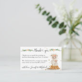 ラムシープベイビーシャワーパーティーありがとう エンクロージャーカード (スタンド正面)