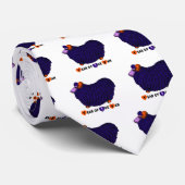 ラムシープヤギの月年(紫のタイ) ネクタイ (ロール)