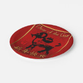 ラムシープヤギ年挨拶中国の紙プレート ペーパープレート (アングル)