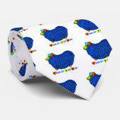 ラムシープヤギ月の年ブルータイ ネクタイ (ロール)