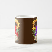 ラムジー狩り希少疾患のかわいいヒマワリ格言 コーヒーマグカップ (中央)