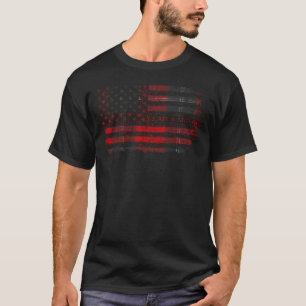 ラムジー・オブ・ダルハウジー氏族 スコットランドのタータン 米国国旗 Tシャツ