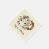 ラムスカルと多肉類誕生日 スタンダードカクテルナプキン (角)