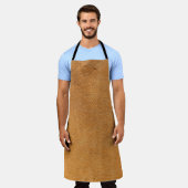 ラムスキンイタリアンレザー：ヴィンテージテクスチャ エプロン (着用した状態)