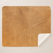 ラムスキンイタリアンレザー：ヴィンテージテクスチャ シェルパブランケット (正面(横))