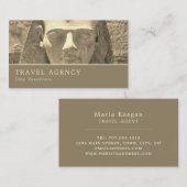 ラムセス二世の像、旅行代理店 名刺 (正面/裏面)